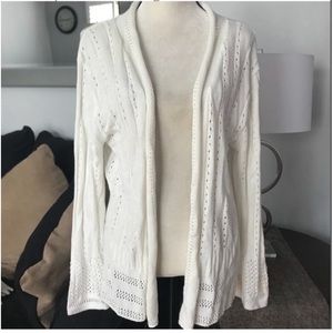 Open cardigan sweater